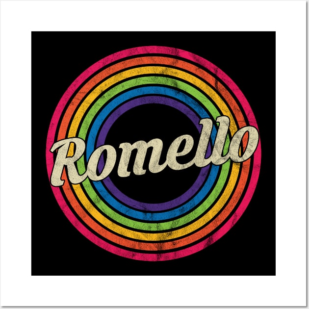 Romello - Retro Rainbow Faded-Style Wall Art by MaydenArt